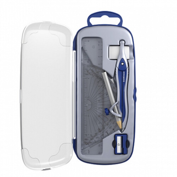 Set geometrie Erich Krause Classic, 7 piese, metal