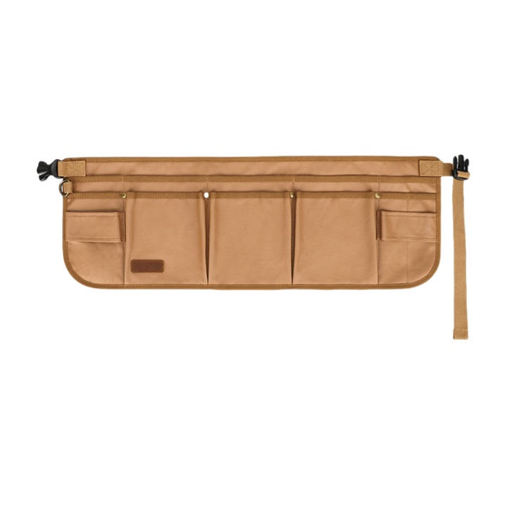 Organizator si cutie de scule, geanta hardware, 8 compartimente, capacitate mare, impermeabila si rezistenta la uzura, cu catarama pentru agatat, galben rustic