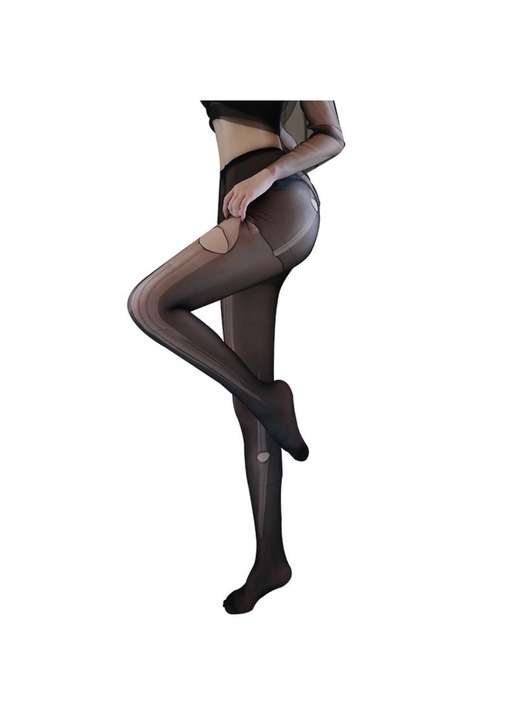 Set 5 Perechi Dresuri Dama Negre, Material Nylon, Design DIY, Marime Unica