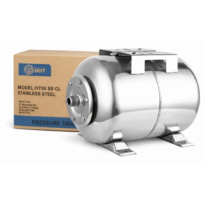 Vas expansiune hidrofor 50 litri Inox DDT, Rezervor tip butelie cu Membrana Inclusa