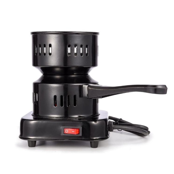 Bricheta de carbune Shisha, DicBoster， temperatura reglabila, 500W, 50HZHZ, 220V, potrivita pentru 5-6 persoane, negru