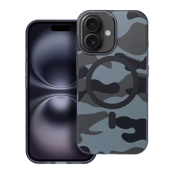 Ultra-ellenálló tok iPhone 16-hoz, Forcell F-Protect, Dual Layer 4D, Magsafe, fekete