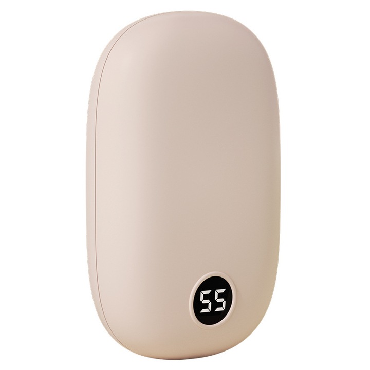 Incalzitor portabil 2 in 1, PC+ABS, capacitate baterie 10000mAh, mod apus, set