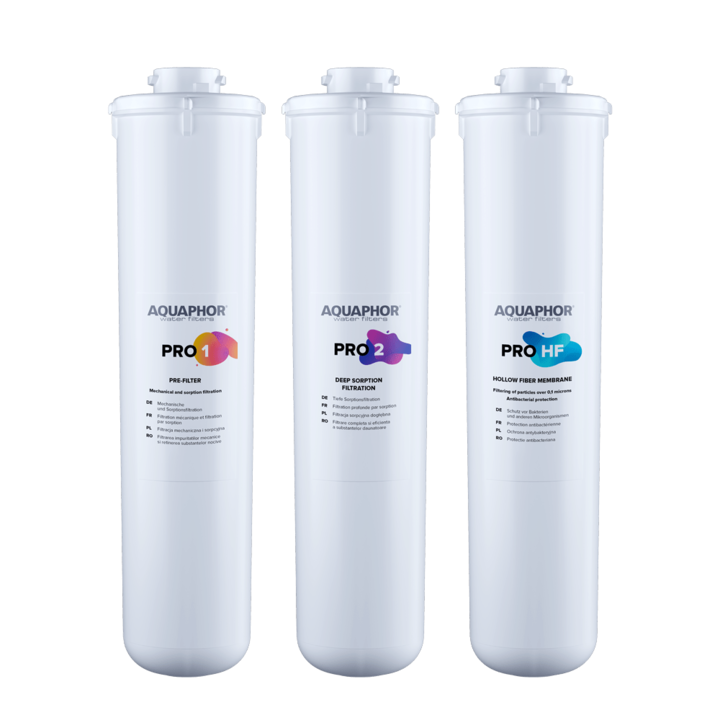 Set 3 cartuse de rezerva Pro 1, Pro 2, Pro HF, pentru filtrul Aquaphor ECO PRO