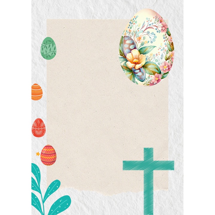 Hartie motiv Paste, A4, set 18 bucati, 80 gr