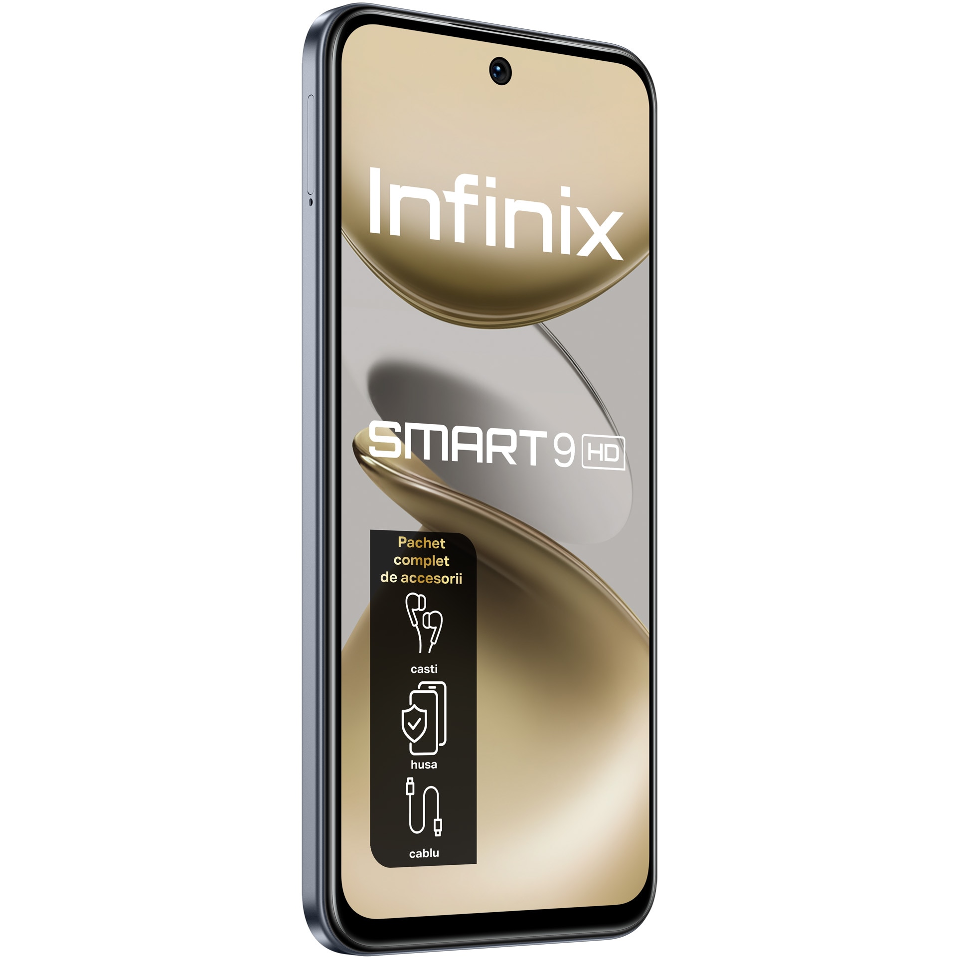 Telefon mobil INFINIX SMART 9 HD, 4GB, 64GB, 4G, METALLIC BLACK