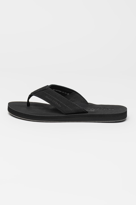 Marc O'Polo, Papuci flip-flop din piele nabuc, Negru, 41