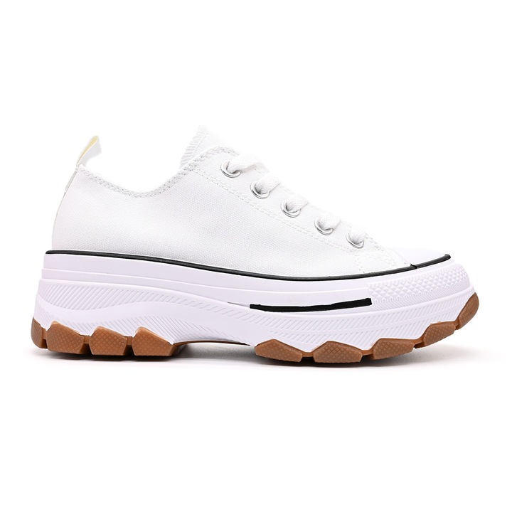 Дамски обувки, С равна подметка, TD1274,, Бял