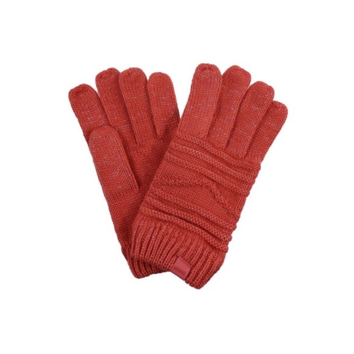 Női kesztyű Regatta, S/M, piros, rugalmas anyag, őszi-téli szezon, poliészter