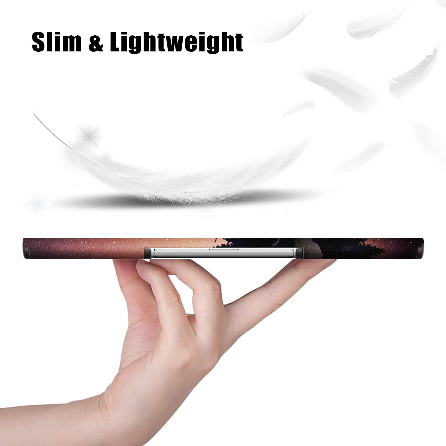 Husa pentru Lenovo Tab Plus (TB351FU) 11.5 inch 2024, Carcasa protectoare subtire cu suport si functie de trezire/dormire automata, Amurg