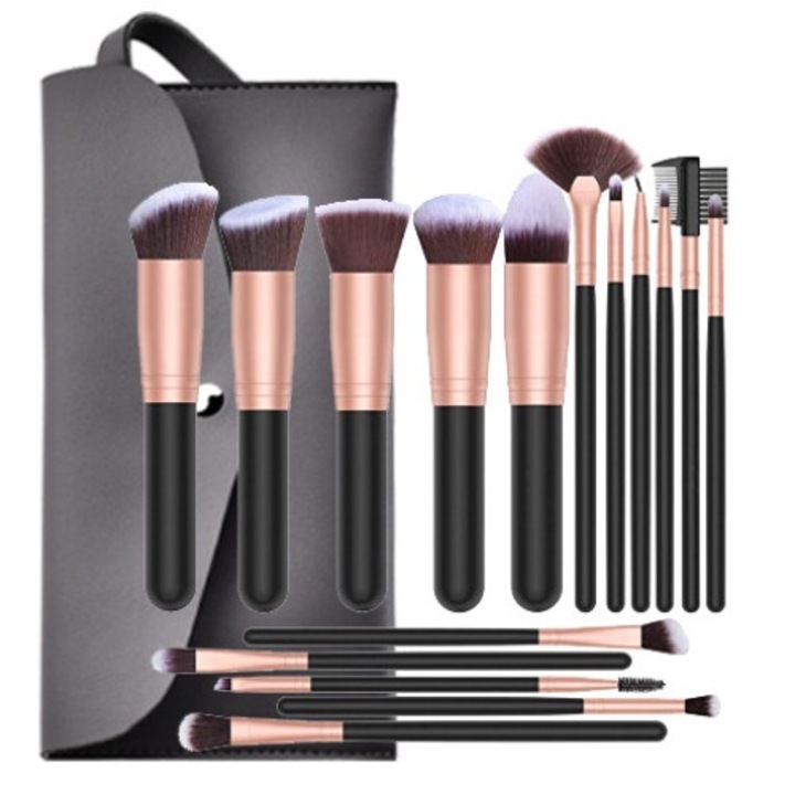 Pensule, Pensule Cosmetice, 16 Pensule Cosmetice, Negru