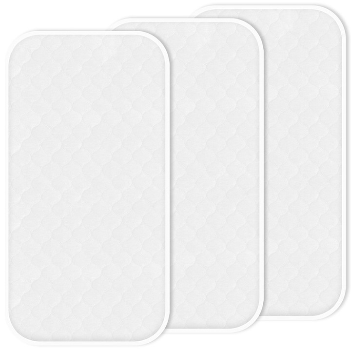 Cearceaf absorbant ZHONYEE, set 3 bucati, alb, 60x35cm