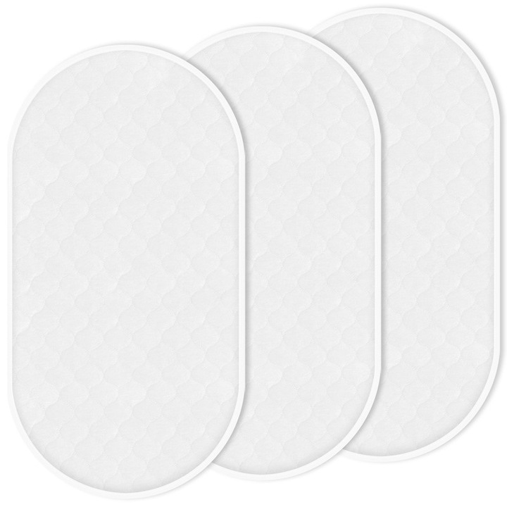 Cearceaf absorbant ZHONYEE, set 3 bucati, alb, 60x35cm