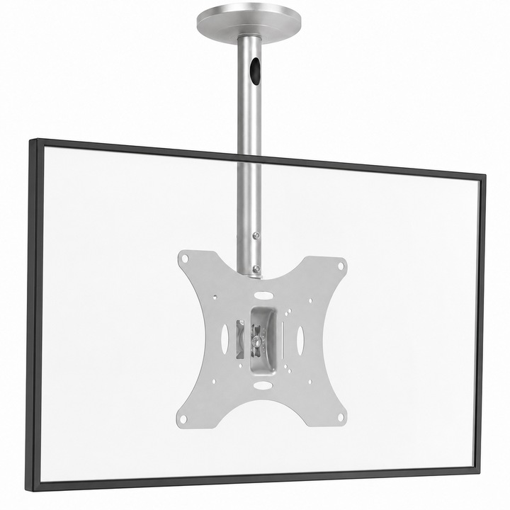 Brackets mennyezeti TV állvány, LCD / LED, Állítható magasság, 23 - 42 hüvelyk, Ezüst