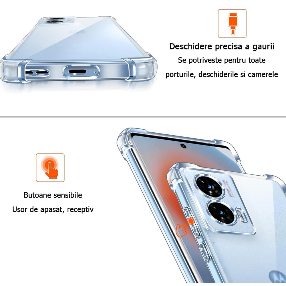 Husa de protectie pentru Motorola Edge 50 Fusion, TPU, transparent