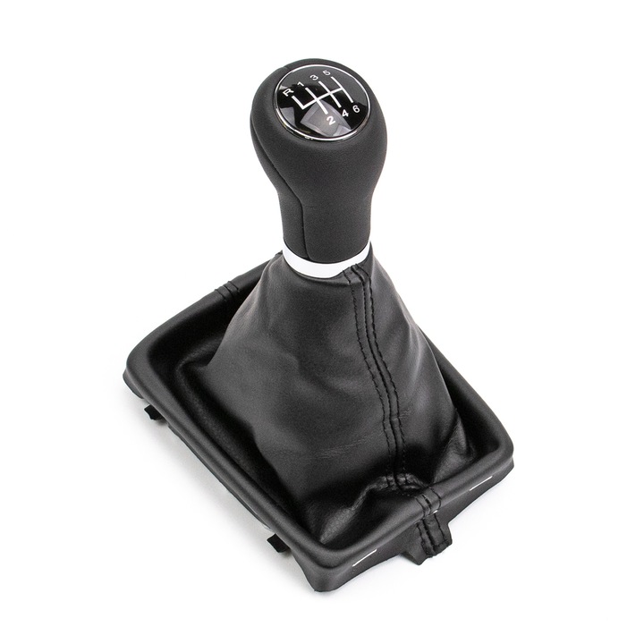 Топка за скоростен лост с маншон за Audi A4 B8, A5, Q5, 6 скорости, Кожа