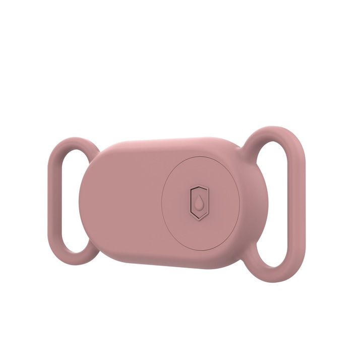 Husa de protectie pentru Samsung Galaxy SmartTag2 Case, Silicon, Potrivit pentru gulere de caini si pisica, roz