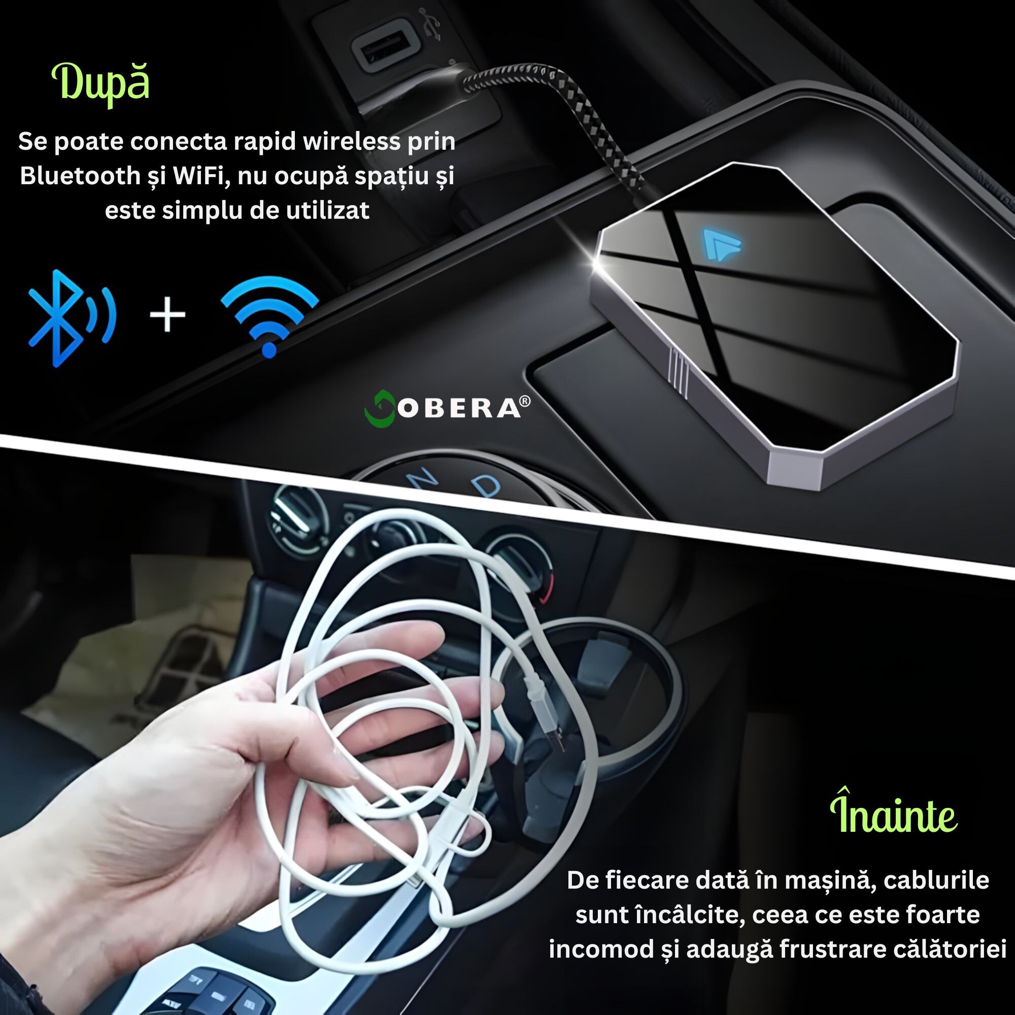 Modul Android Auto Wireless goBERA®, Pentru masini cu Android Auto de ...