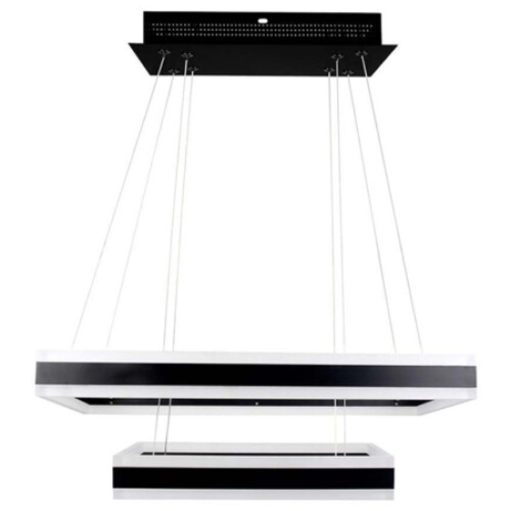 LED csillár 113W-os szabályozható 3000K - fekete