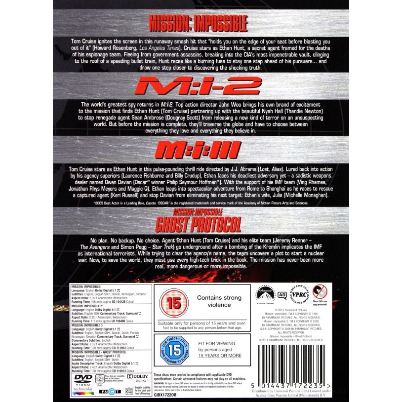 Mission Impossible 1-4 [4DVD] - eMAG.ro