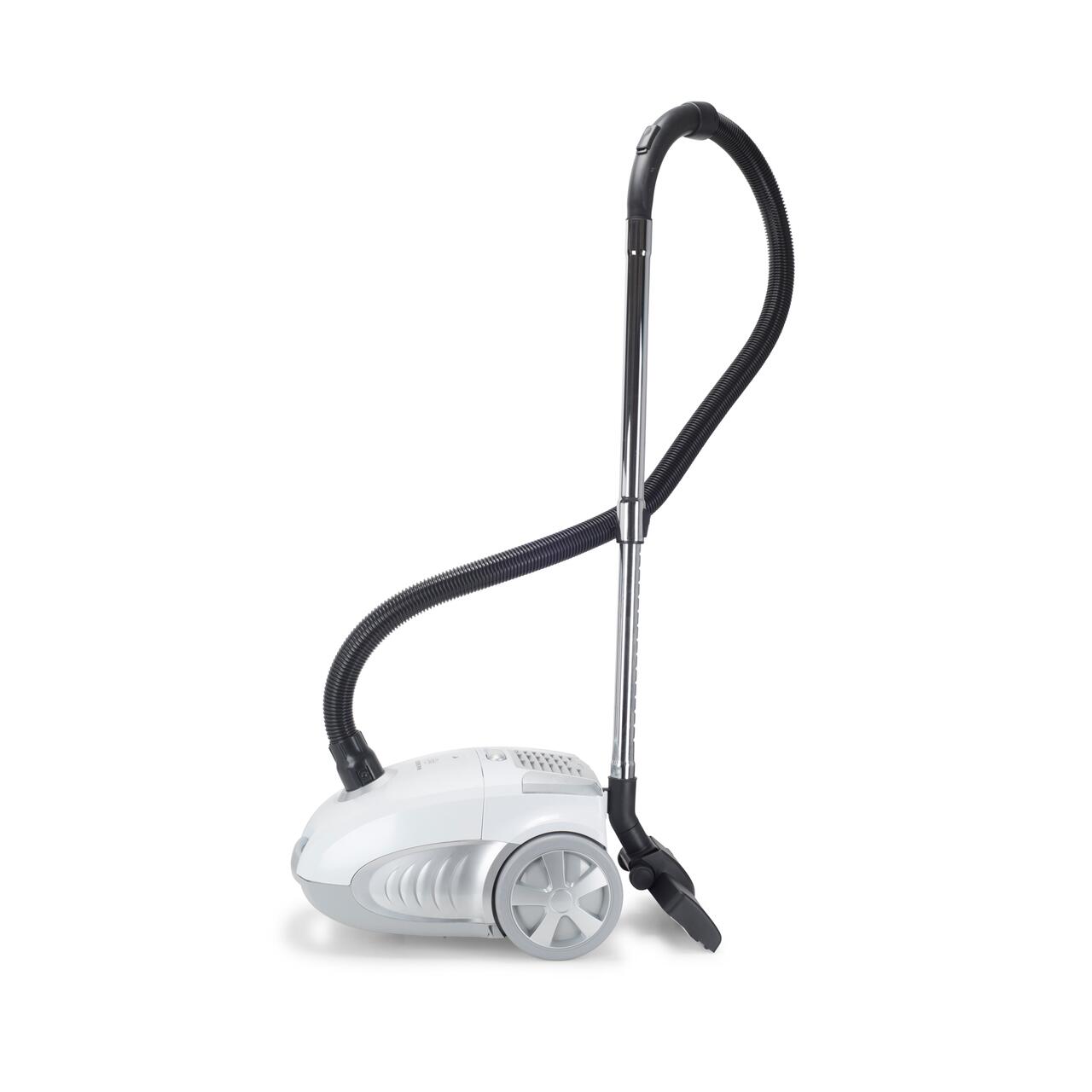 Aspirator cu sac HAUSBERG HB-2877AB, 800 W, Nivel zgomot 82 dB, Aspirare uscata, Protectie motor, Sistem de rulare a cablului, Lungime cablu 5, 4 L, Alb/Gri