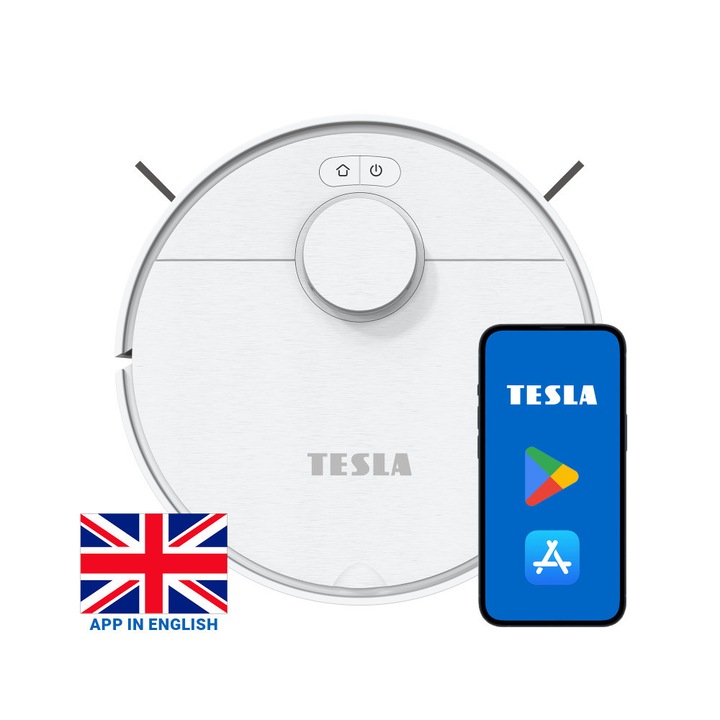 Интелигентен робот прахосмукачка TESLA RoboStar iQ550, лазерна навигация (бял)