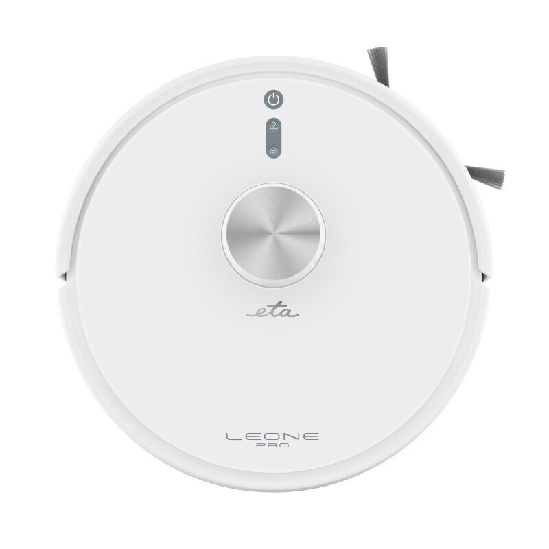 Robot aspirator si mop ETA Leone Pro 6244 90000, baterie Li-Ion 14.4 V/ 5200 mAh, Wi-Fi, navigatie laser, motor digital, alb