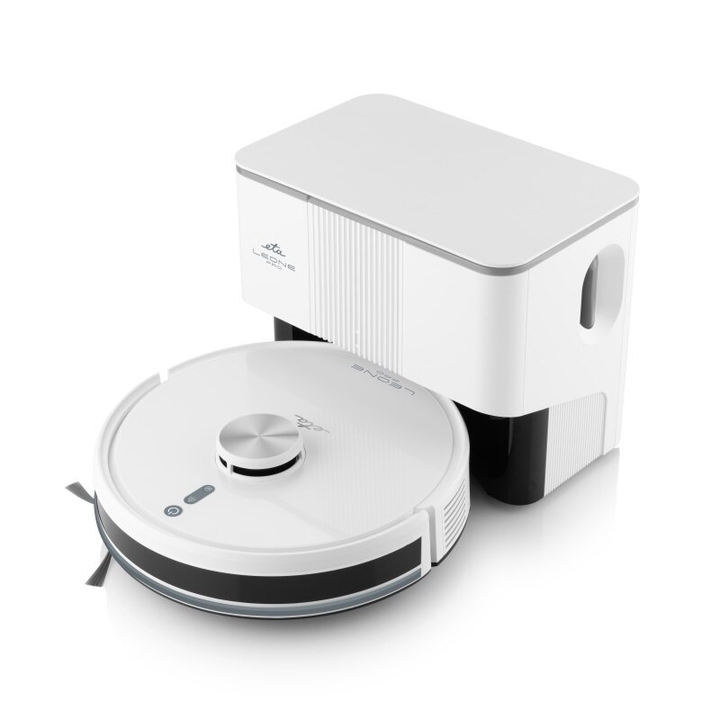 Robot aspirator si mop ETA Leone Pro 6244 90000, baterie Li-Ion 14.4 V/ 5200 mAh, Wi-Fi, navigatie laser, motor digital, alb