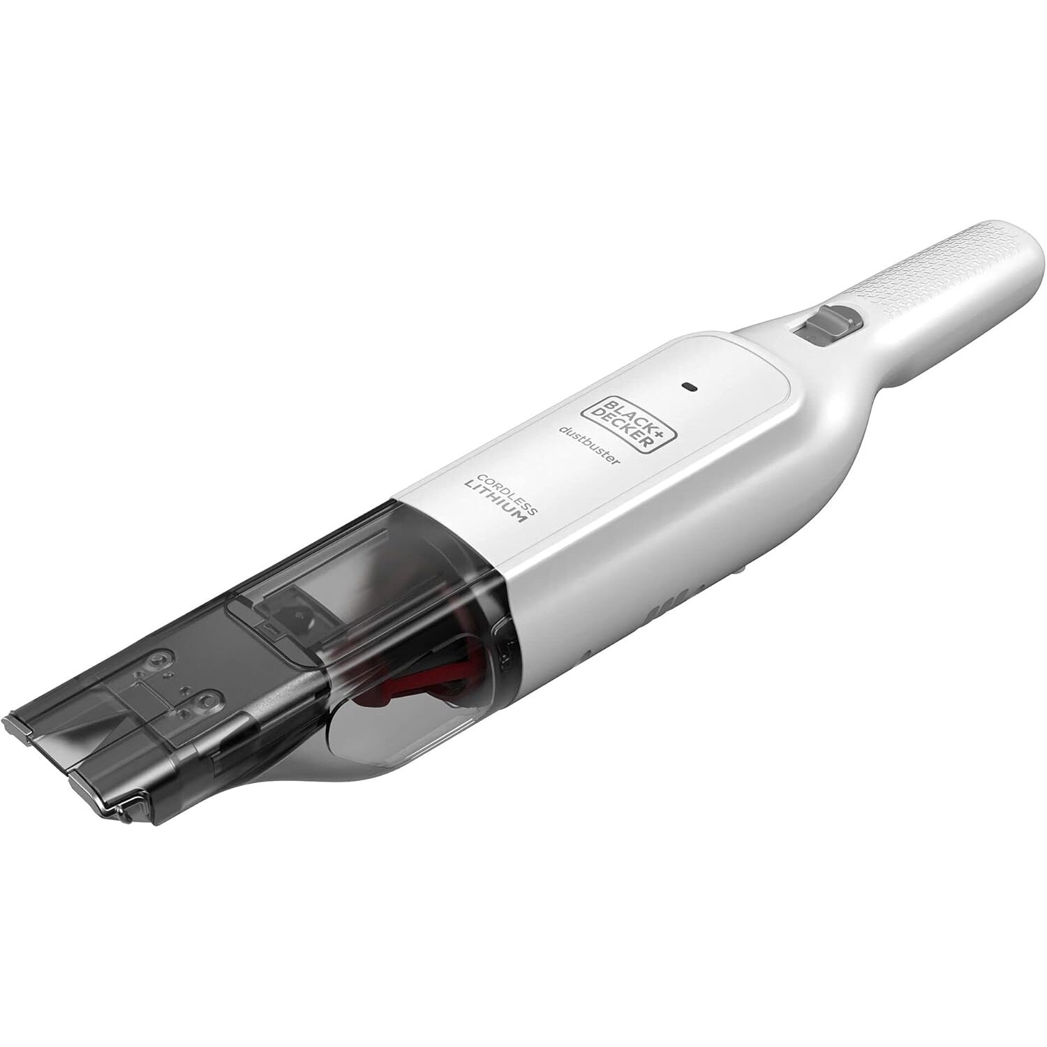 Aspirator de mana BLACK+DECKER HLVC315B11, 12 V, 0.2 L, autonomie 11 minute, alb-negru