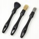 Set 3 Pensule Detailing Auto, Diferite Tipuri De Peri, Maner Robust, Depozitare Convenabila, Plastic, Negru