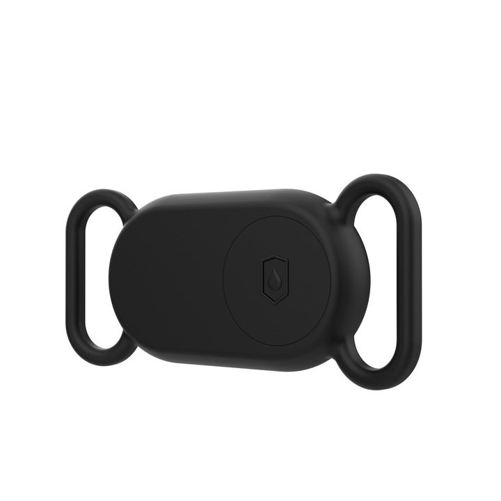 Husa de protectie pentru Samsung Galaxy SmartTag2 Case, Silicon, Potrivit pentru gulere de caini si pisica, Negru