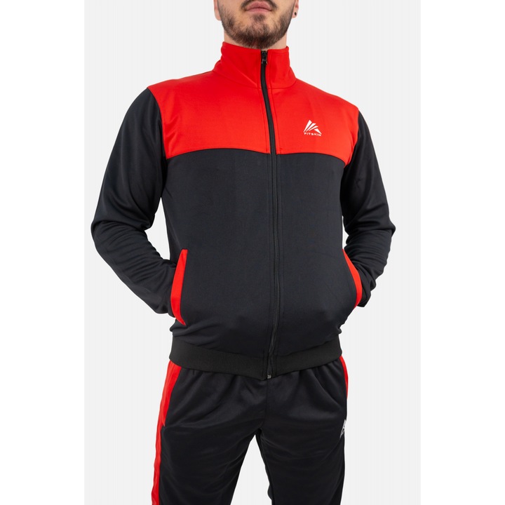 Trening copii Fitskin, material poliester, design sportivdwqf, Rosu/Negru