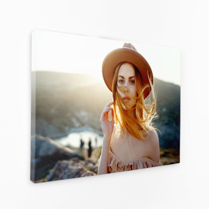 Комплект от три щампи на платно - руса коса, кафява шапка, слънчев бриз - 150x100 см