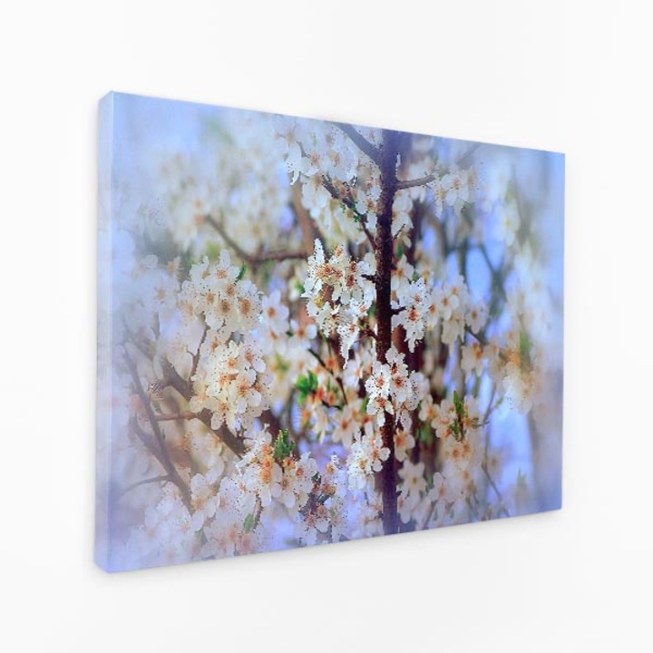 Комплект от три платна - цъфтящо дърво на живота, цъфтяща цветна клонка - 150x100 см