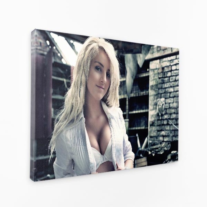 Комплект от три щампи на платно - руса бомба, бяла усмивка - 150x100 см