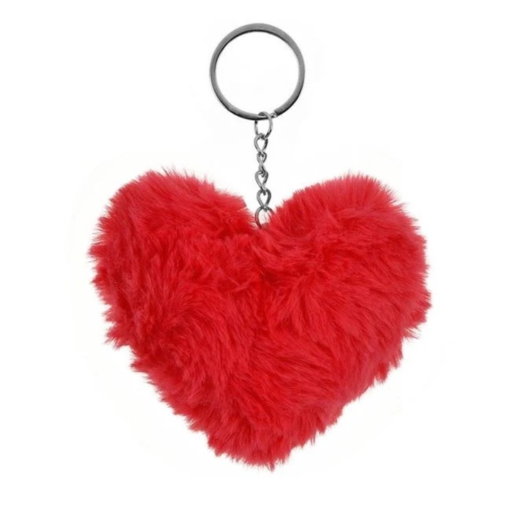 Nyland® Pompon Szív Kulcstartó Fukszia 10cm