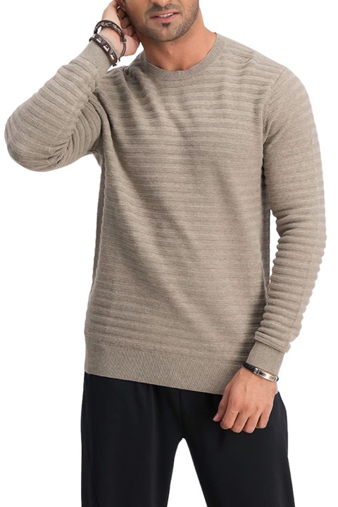 Hackett London Garter férfi pulóver, pamut, barna, elegáns, sokoldalú, XL INTL