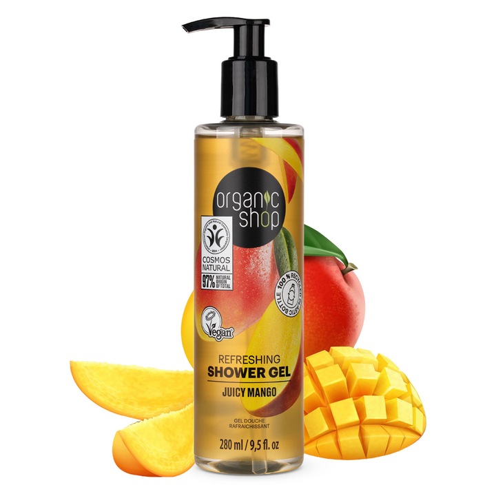 Organic Shop tusfürdő, frissítő, mangó, 280ml