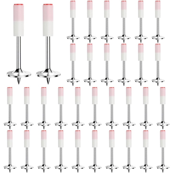 Set de 25 cuie rotunde, bolturi pentru pistol de cuie manual, de 7.3 mm, durabile, rezistente la rugina, pentru beton, lemn, caramida, tavane, pereti, pardoseli