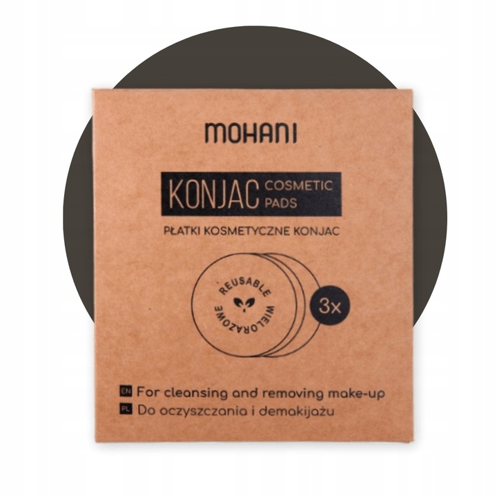 Bureti Cosmetici Konjac din Planta Naturala, 3 buc. Mohani