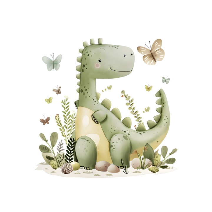 Tablou camera copil print pe canvas " Dino " N_thp_H 75 60x40 cm