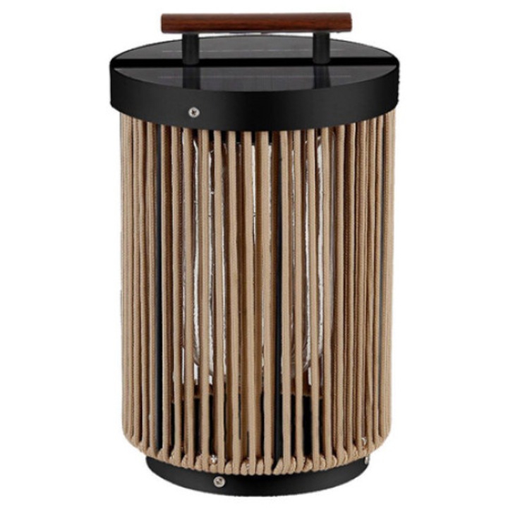 Lampa solara 2.4w 3000k ip65 - negru/maro V-tac