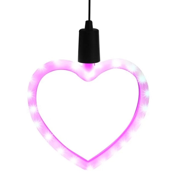 Nyland® Neon Szív Parti Lámpa Elemes - Rózsaszín