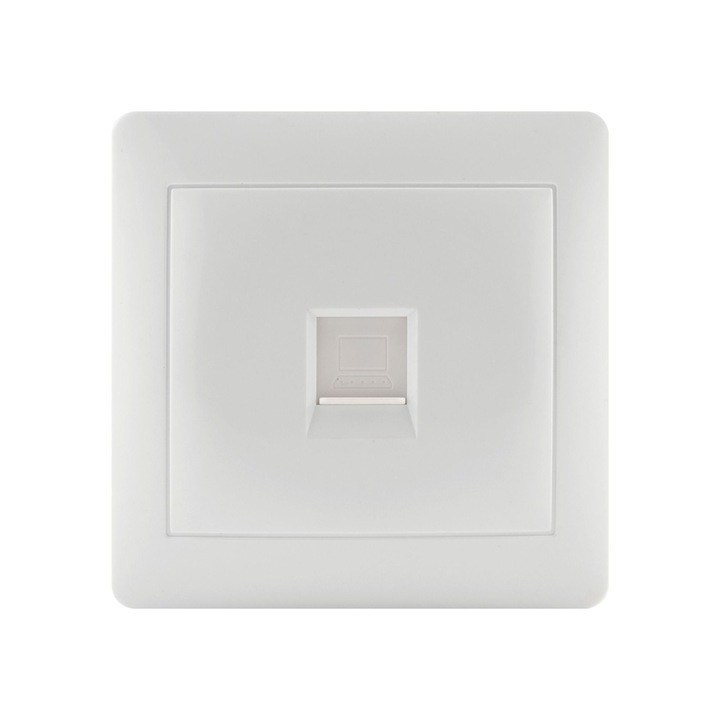 Priza date (RJ45) Lexman, montaj aplicat, interior, IP20, alba