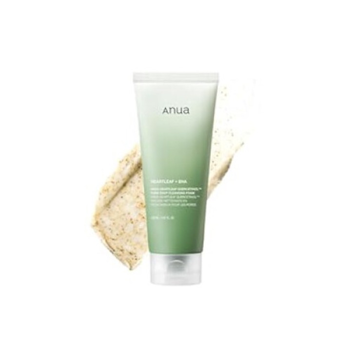 Curatator facial ANUA, spuma de curatare a porilor profunde cu quercetina, curatare dubla, BHA, Acid hialuronic, glicerina, curatator facial, indepartator de puncte negre, set de trei bucati (150ml/5.07 fl. oz.)