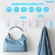 Set 2 Cuiere Autoadezive Teno®, cu agatatori duble, pentru baie/hol/bucatarie, puternice, ajustabile, usor de montat, waterproof, transparent
