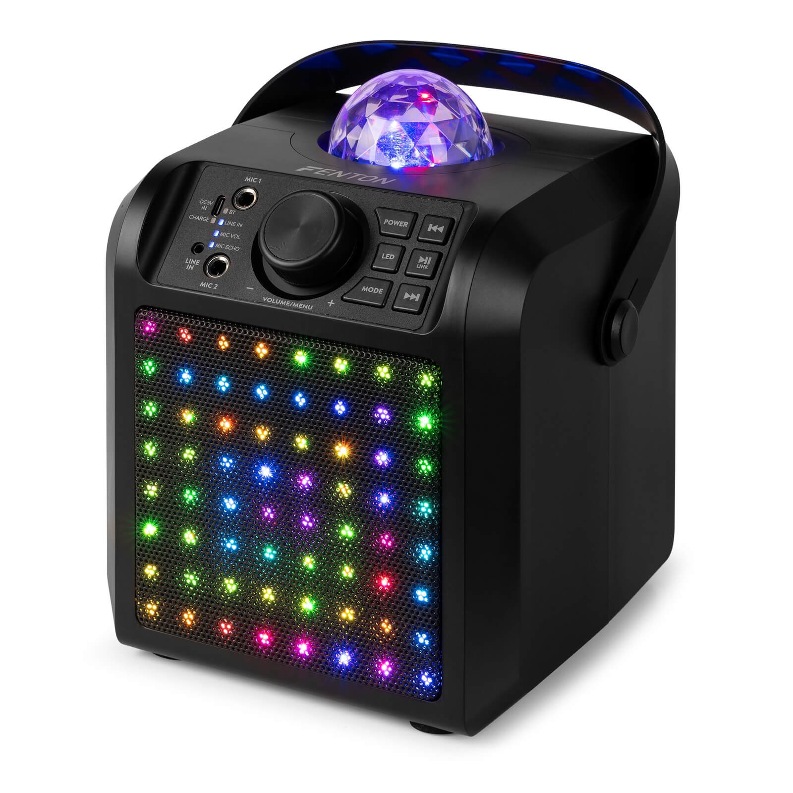 Boxa, Fenton KAR55B, LED Jellyball, negru, 50W