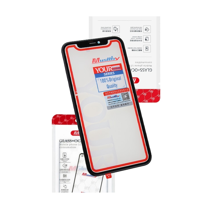 Дисплей за Apple iPhone XS Max, Mustby, с OCA лепило, 0.1-0.2 MPa, 40-45°C