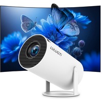 Videoproiector LULUGTI®, 1280x720, alb, proiectie scurta, corectie automata a trapezului