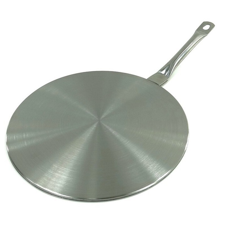 Adaptor pentru plite inductive, KINGHOFF, 14,5cm, otel ferromagnetic, maner practic
